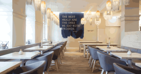Text-Visual im Raum | Restaurant
